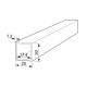SQUARE ALUMINUM PROFILE 20x20 ANODIZED 1.3 THICKNESS